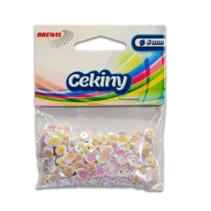 Szivárvány flitter készlet, Brewis, 6mm, többszínű, 10g