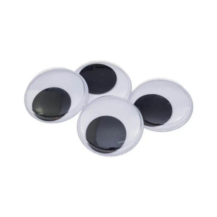 Kézműves készlet, Brewis, mozgó szemek, 40mm, 4 darab