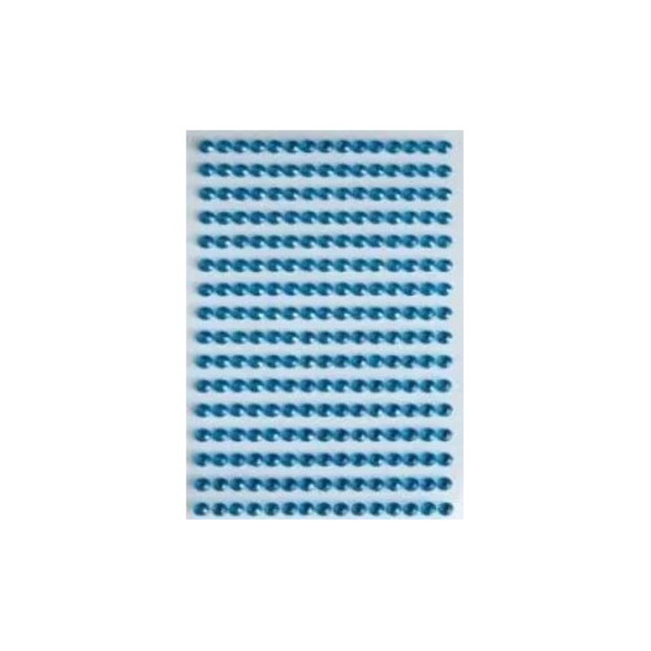 Set Strasuri autoadezive Brewis, 6mm, 140 bucati, albastre