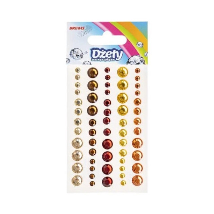 Strasuri autoadezive Brewis set 60 bucati multicolor