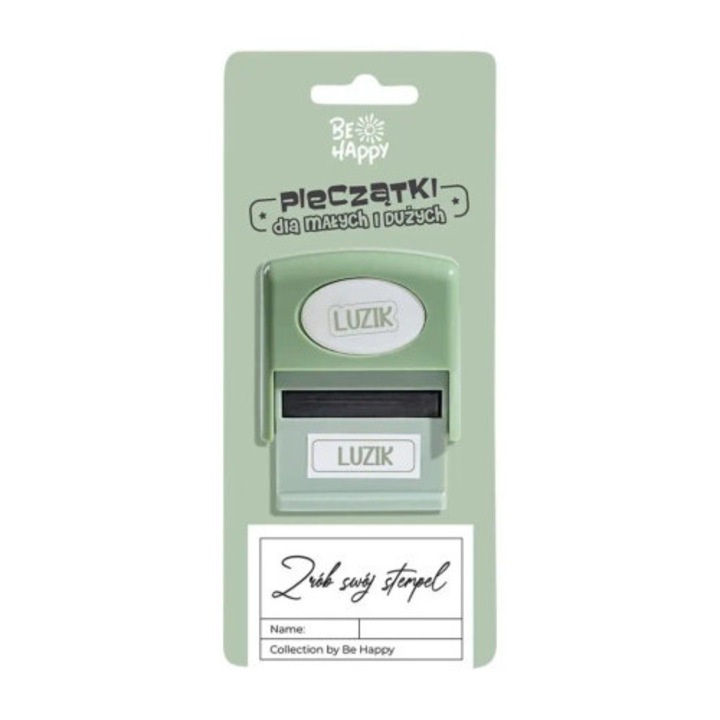 Stampila, Be-Happy Gifts, verde, cu text