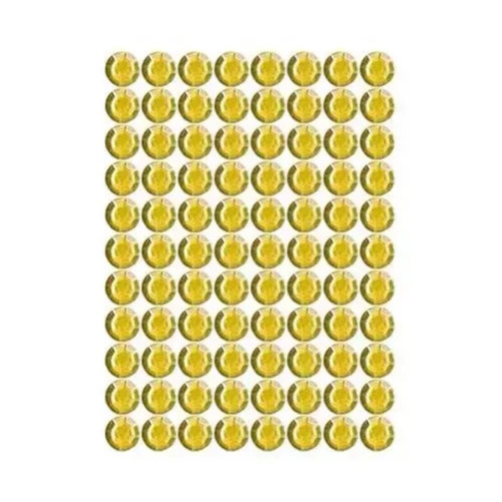 Set Strasuri autoadezive aurii 4mm, 240 bucati