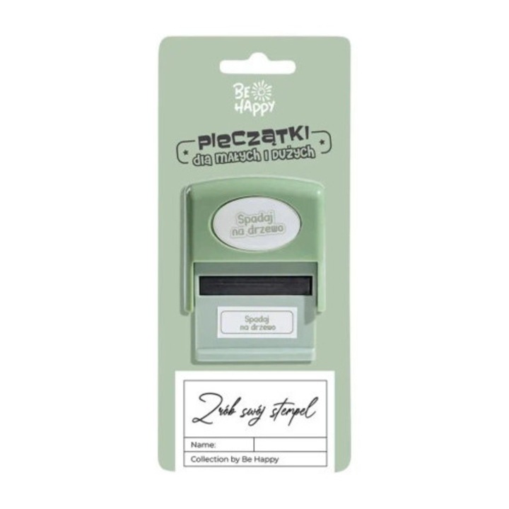 Stampila, Be-Happy Gifts, verde, cu text