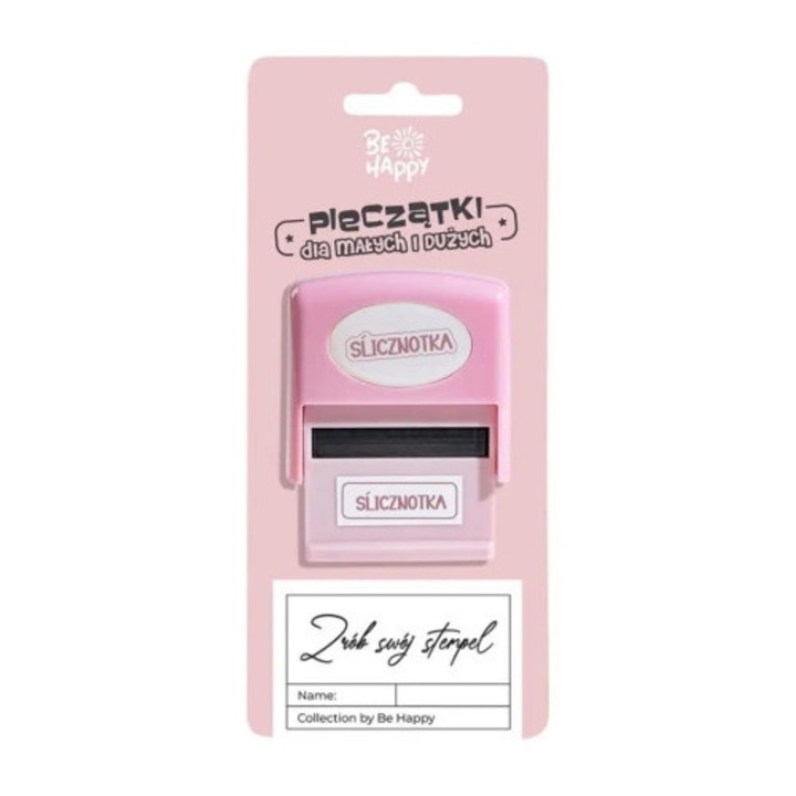 Stampila, Be-Happy Gifts, roz, cu text