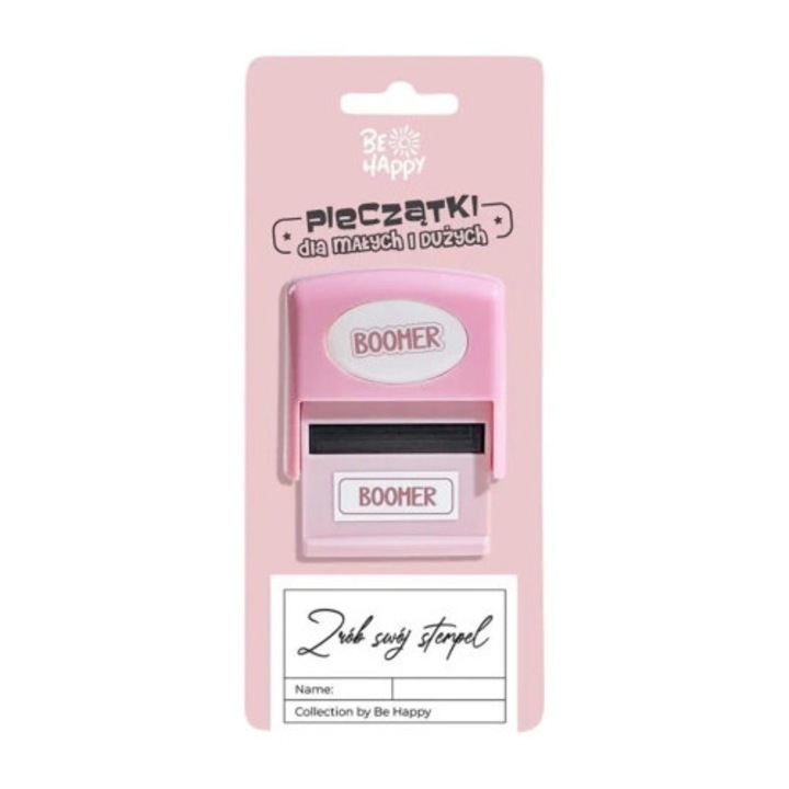 Stampila, Be-Happy Gifts, roz, cu text