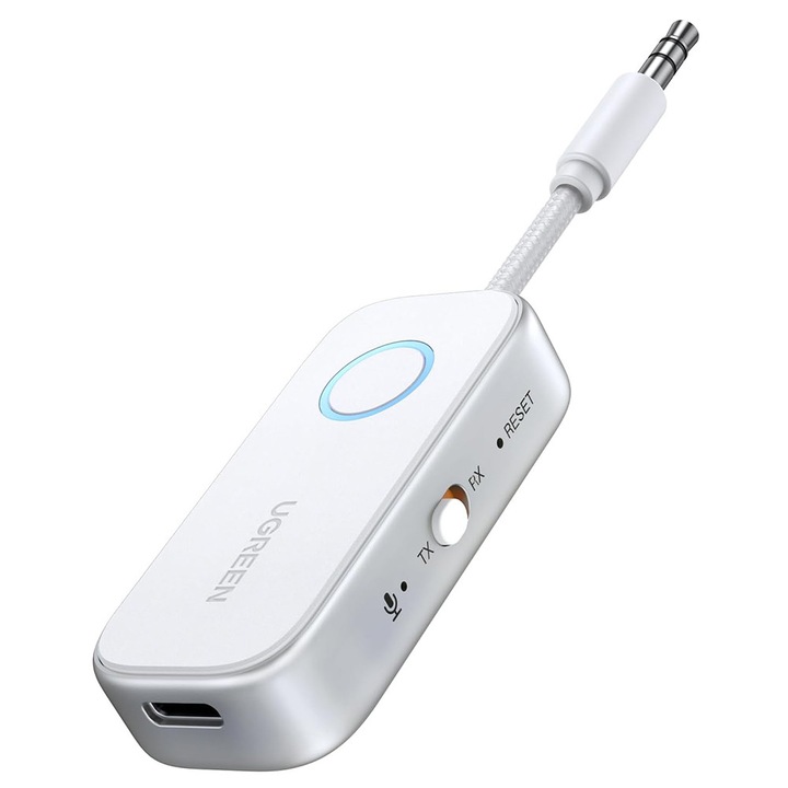 Adaptor Bluetooth Auxiliar Jack, TX/RX Mode, BT5.4 - Ugreen CM872 (45812) - White