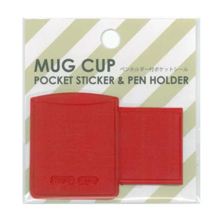 Nakabayashi tolltartó, piros, jegyzetekhez, emlékzsebbel