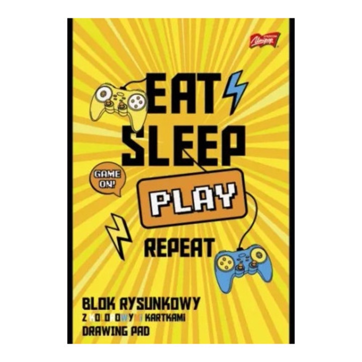 Set 10 blocuri de desen A4, 16 carti colorate, Unipap, multicolor, 80g/m2