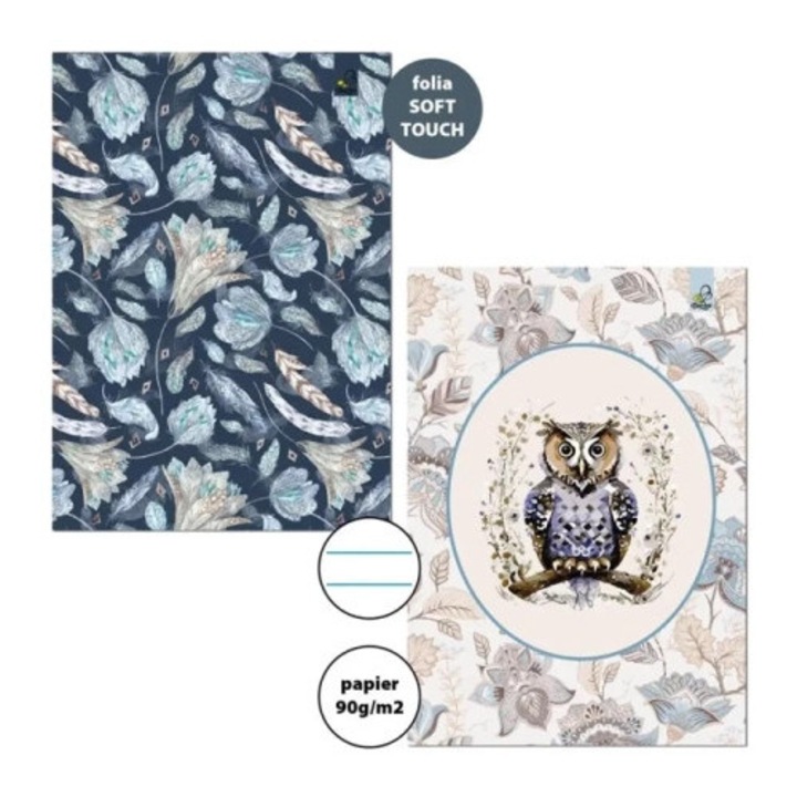 A4-es Bee-bee füzet, 32 lap, 90g/m2, színes design, 5 darabos szett