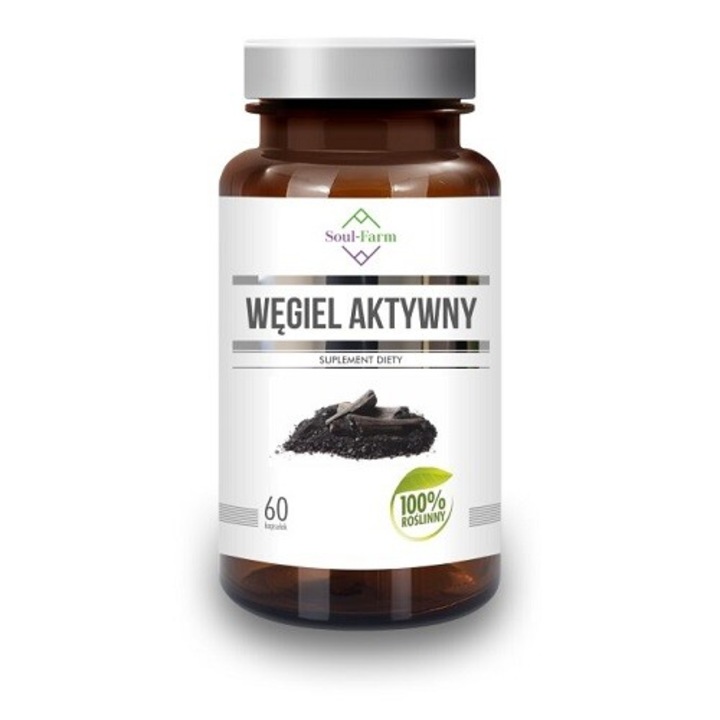 Carbune activ 180 mg 60 capsule