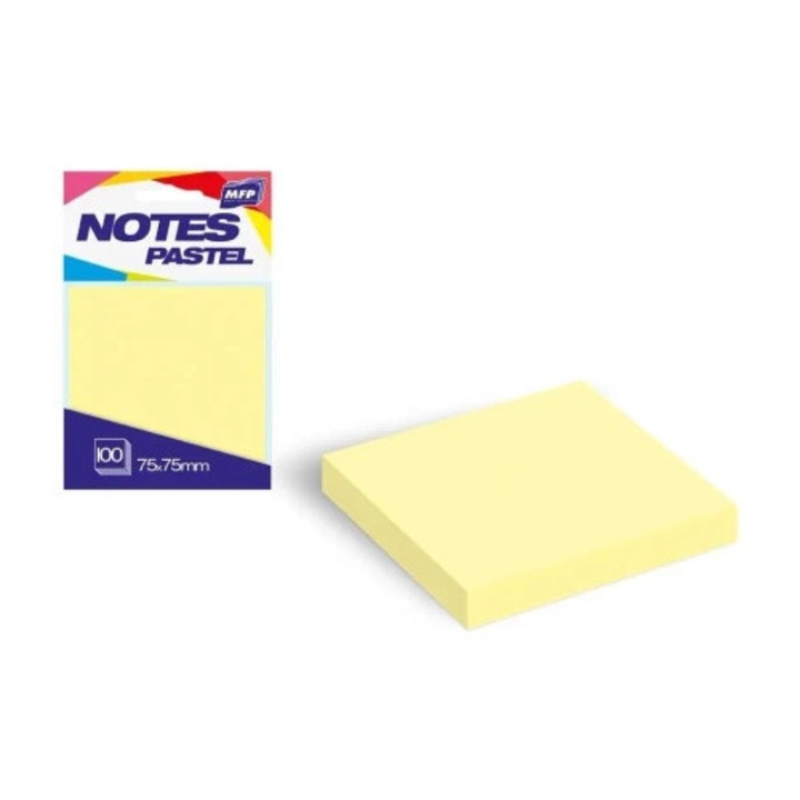 MFP öntapadós jegyzettömb 7,5x7,5cm, 100 darabos szett