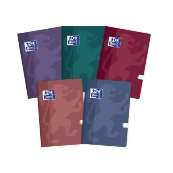 Caiete A5/60K Oxford Touch Trend, set 5 bucati, culori moderne, dimensiuni 21x29.7cm