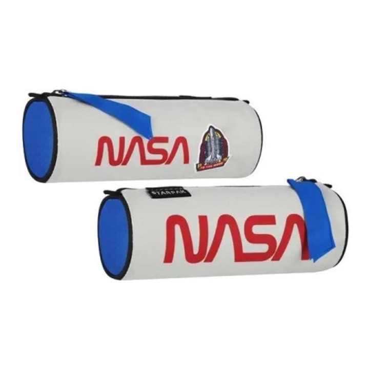 Piornik tuba Starpak NASA popielat cu detalii rosii, 8x22x8cm, set 12 bucati
