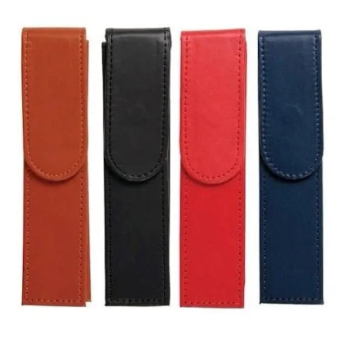 Cresco tolltartó öko bőrből 2 toll számára, többszínű, mágneses záródással