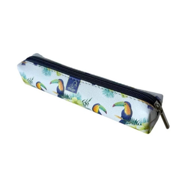 Etui mini EV-Corp, prostang, 18x4x4cm, colorat, pentru 8 instrumente de scris