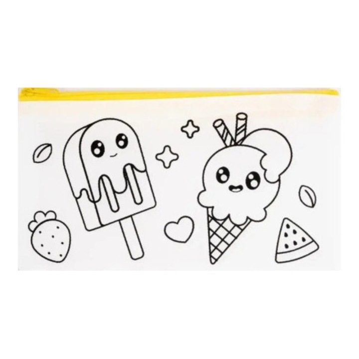 Fandy Tinting tolltartó, 21,5x13cm, festősablonnal, cipzárral