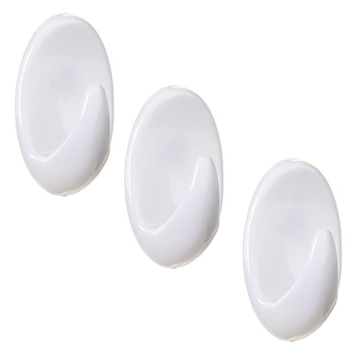 Set 3 agatatori, Brezium, alb, 5cm