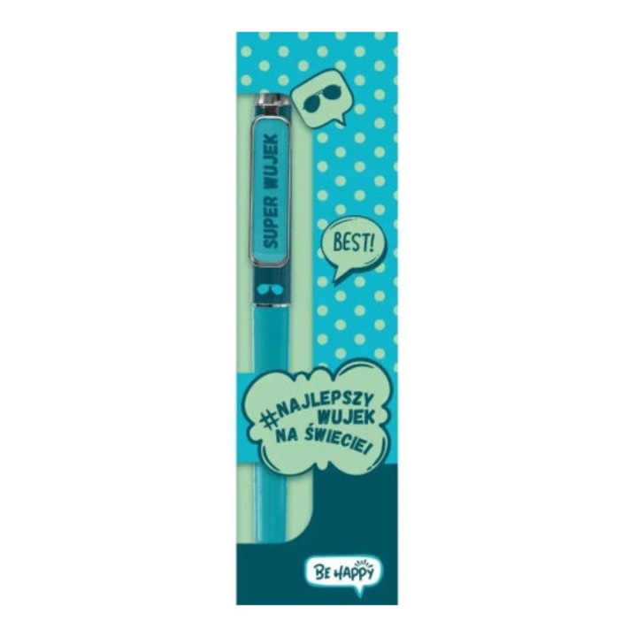 Pop art stílusú toll, Be-Happy Gifts, kék