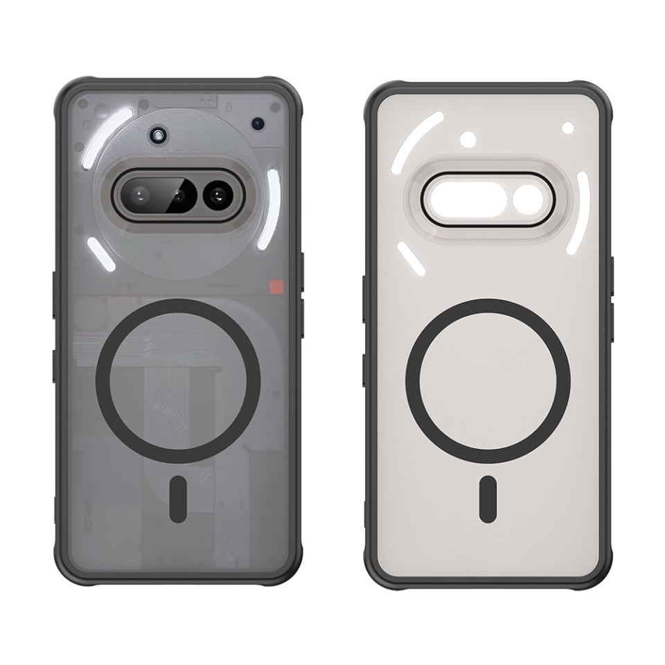 Husa pentru Nothing Phone (3a), SKYDDAR INNOVATION, HaloFrost MagSafe II, Antisoc, set cu sticker, Negru