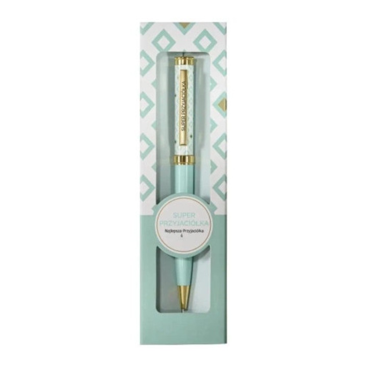 Pix de scris Be-Happy Gifts, set, design modern, pastel, metal, cu rezerve albastre