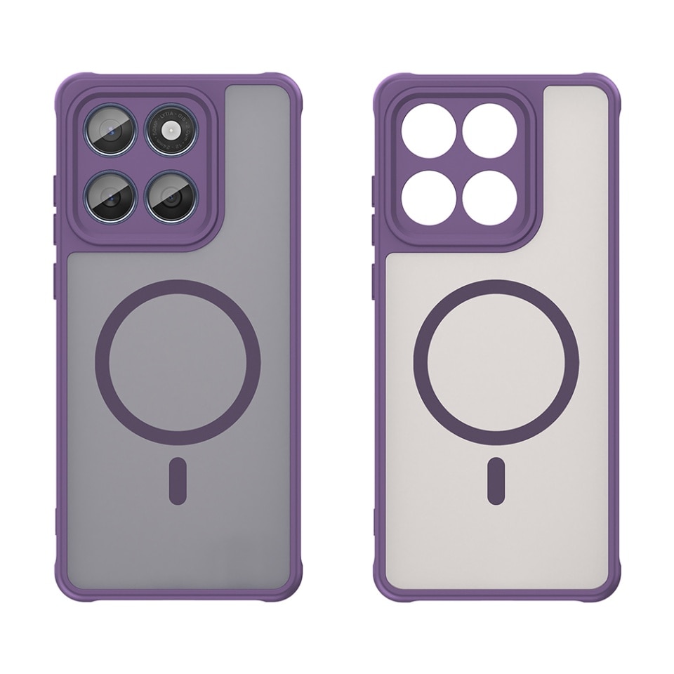 Husa pentru Motorola Edge 60 Fusion / Edge 60, SKYDDAR INNOVATION, HaloFrost MagSafe II, Antisoc, set cu sticker, Mov