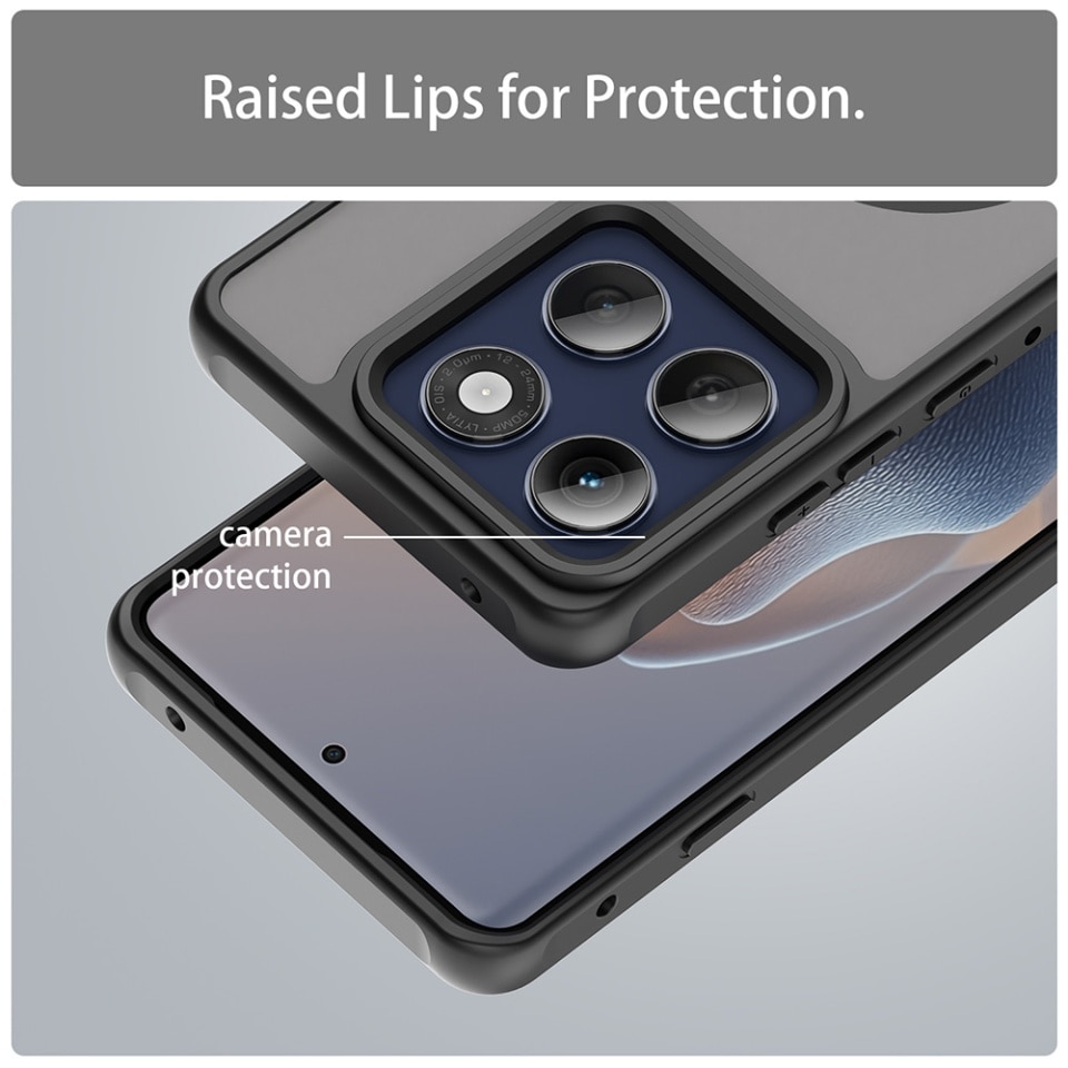 Husa pentru Motorola Edge 60 Pro, SKYDDAR INNOVATION, HaloFrost MagSafe II, Antisoc, set cu sticker, Negru