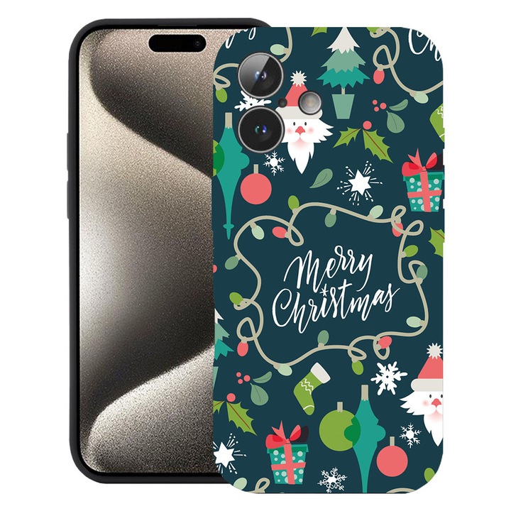 BestCase® Husa pentru Apple iPhone 17 cu Design Merry Christmas, Premium Silicone, Microfibra in interior, 2052065 PB 6