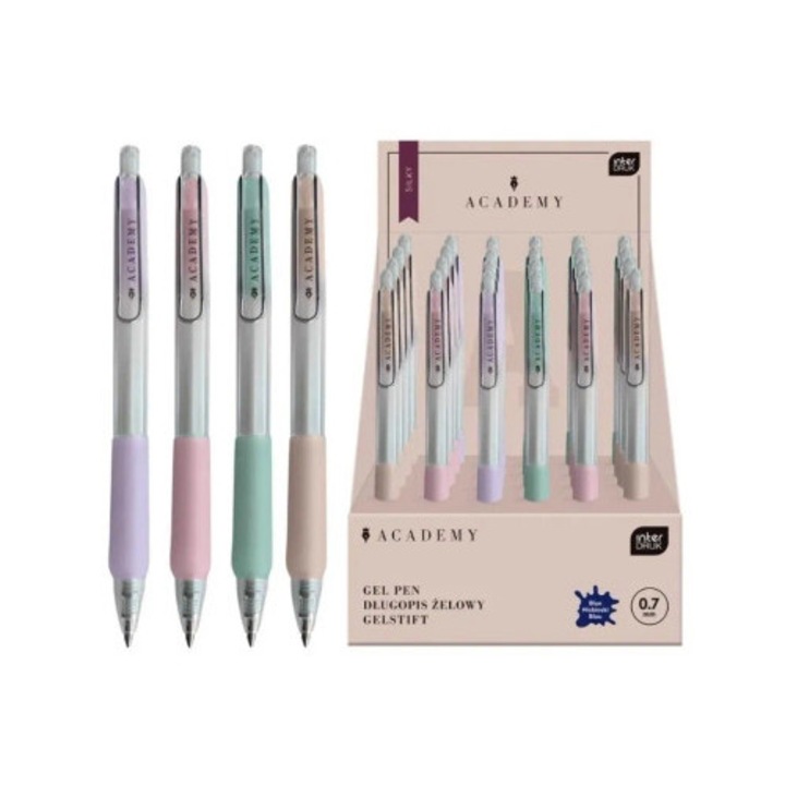 Automata tollak, INTERDRUK, Silky Academy, kék tinta, 24 darabos készlet