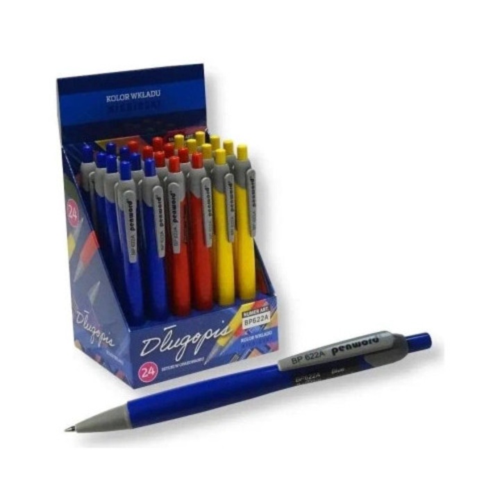 Penword tollak, kék golyóstoll, 24 darabos készlet