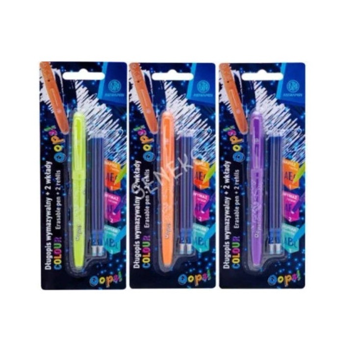 Astra tollak, 2 darabos készlet, 0,6mm, kék tinta, pasztell, soft touch