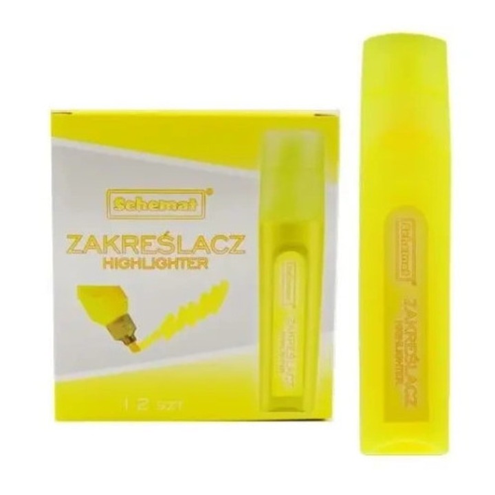 Markere Schemat set 12 buc, galben