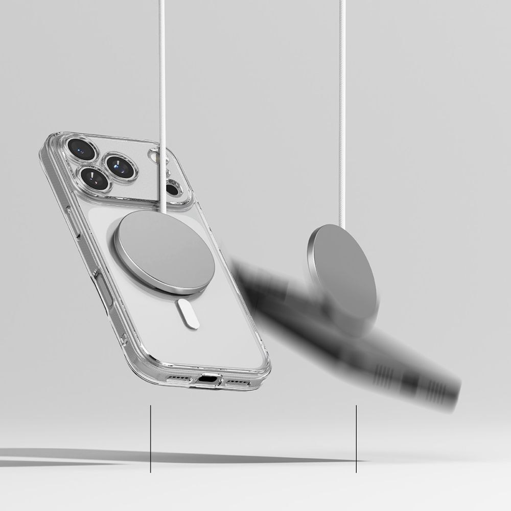 Carcasa Ringke Fusion cu MagSafe compatibila cu iPhone 17 Pro Max, Transparent