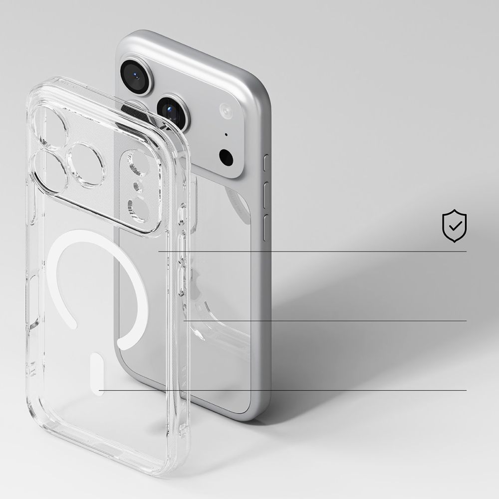 Carcasa Ringke Fusion cu MagSafe compatibila cu iPhone 17 Pro Max, Transparent