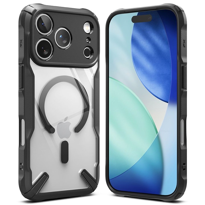 Carcasa Ringke Fusion X cu MagSafe compatibila cu iPhone 17 Pro Max, Negru