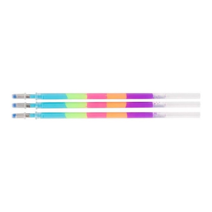 Rezerve stilou Fandy, set 3 bucati, 0,5mm, multicolor, 13cm