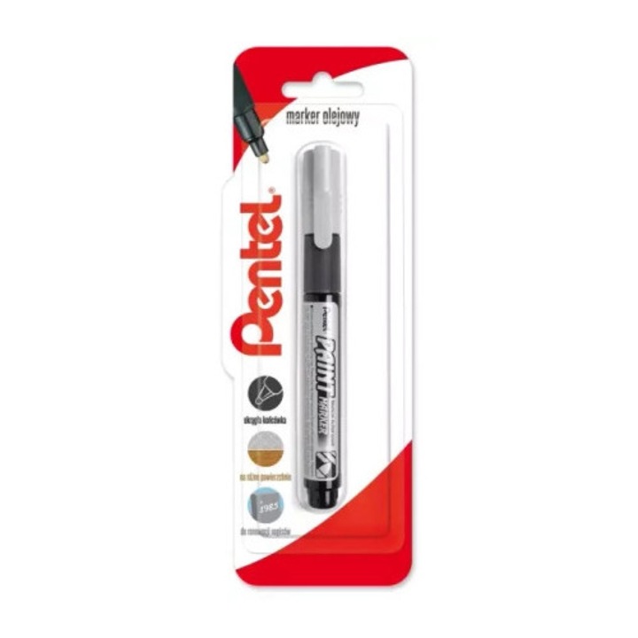 Marker cu ulei Pentel, MMP20, 8.7 ml, argintiu