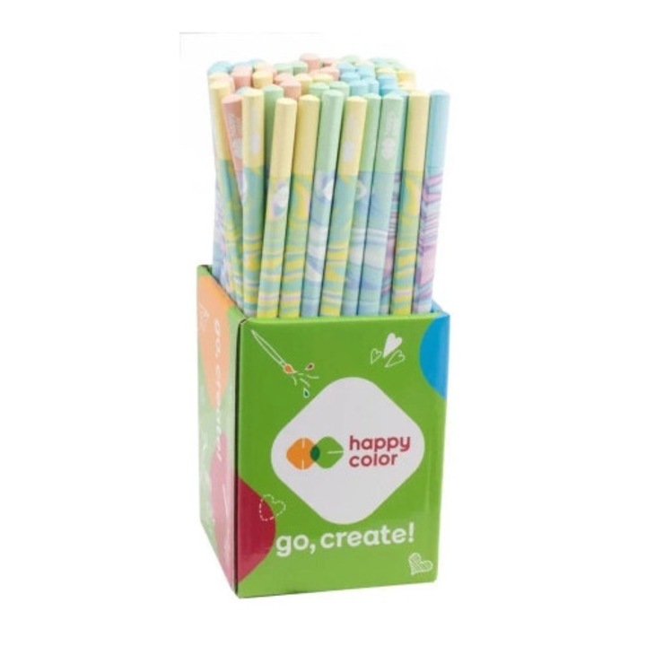 Set creioane colorate triungiulare 2B Pastel Twist, 72 buc, GDD