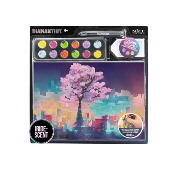 Mozaic cu diamante Sakura, 21x30cm, multicolor