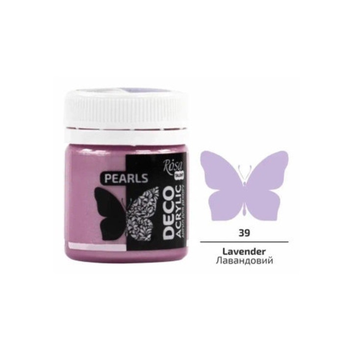 Vopsea acrilica perlata Rosa, lavanda, 20ml