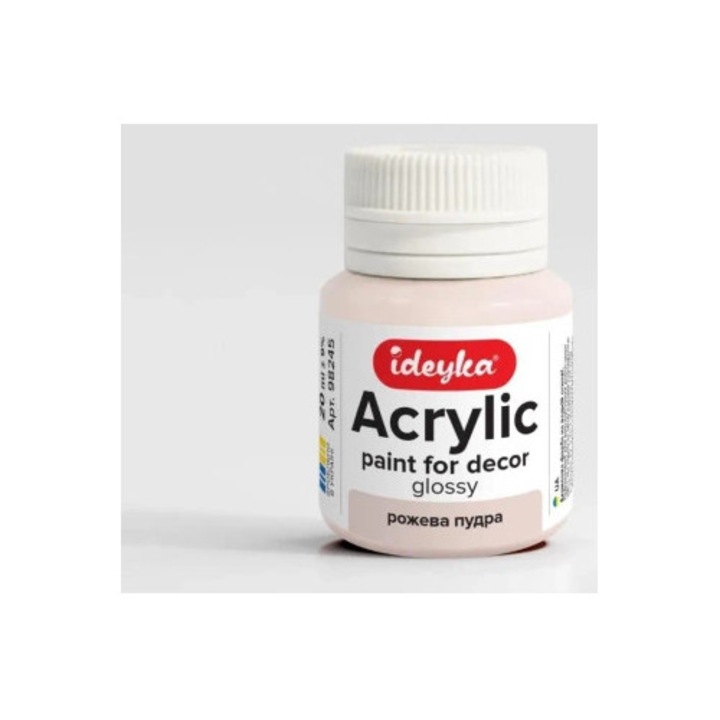Acuarela Ideyka, roz pudra, 20ml, utilizare pe diverse suprafete