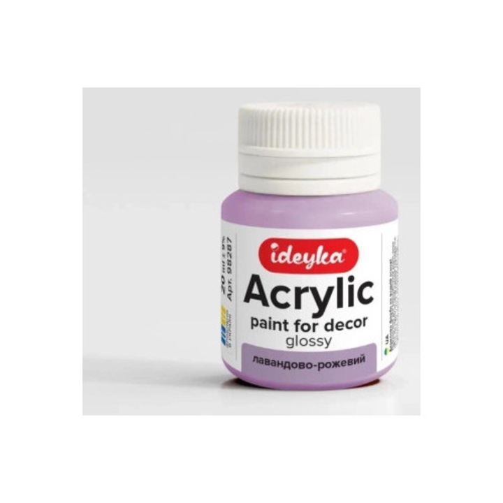 Vopsea acrilica Ideyka, lavanda, 20ml, utilizare pe diverse suprafete