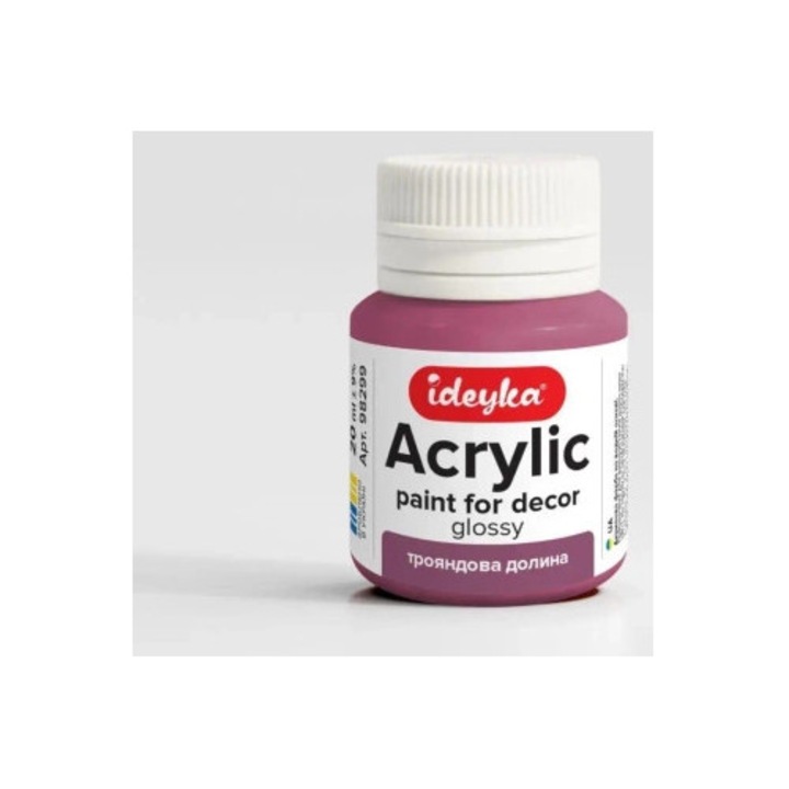 Acuarela Ideyka Roz 20ml, crema, uscare rapida, utilizare pe diverse suprafete