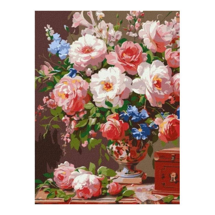 Set pictura pe numere, Ideyka, Paleta naturii, 30x40cm, 3 pensule, culori ecologice