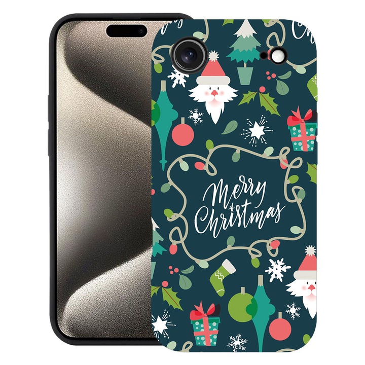 BestCase® Husa pentru Apple iPhone 17 Air cu Design Merry Christmas, Premium Silicone, Microfibra in interior, 2052068 PB 6