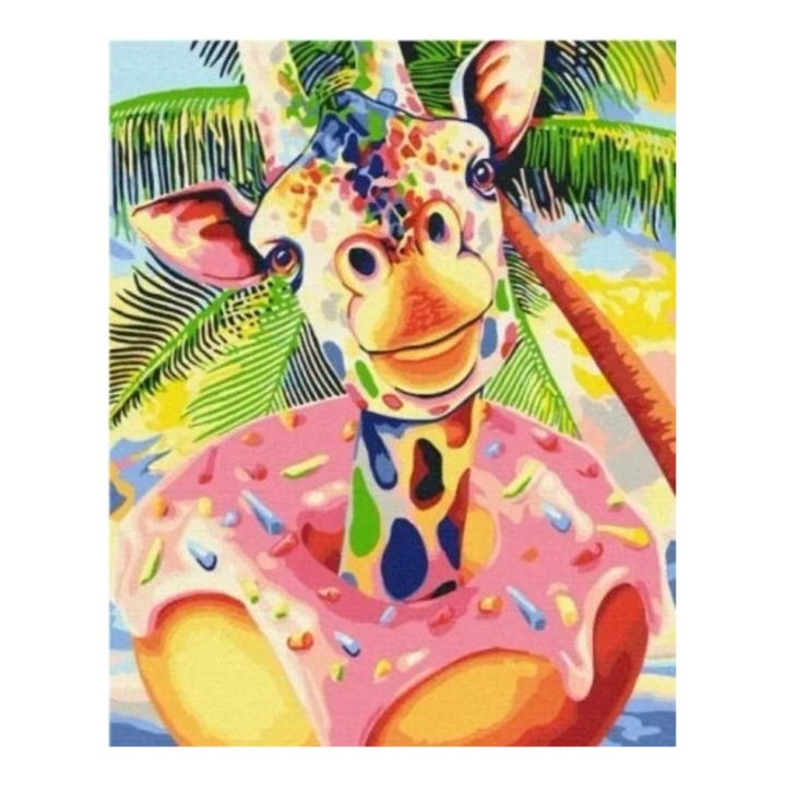 Set pictura dupa numere, Twoje Hobby, girafa, 40x50cm