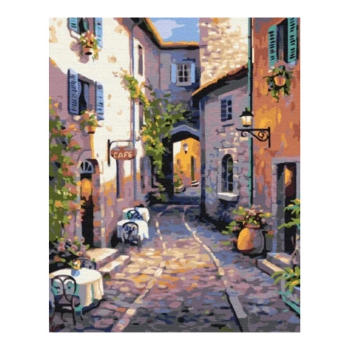 Set pictura pe numere BRUSHME, 40x50cm, 3 pensule, acrilice