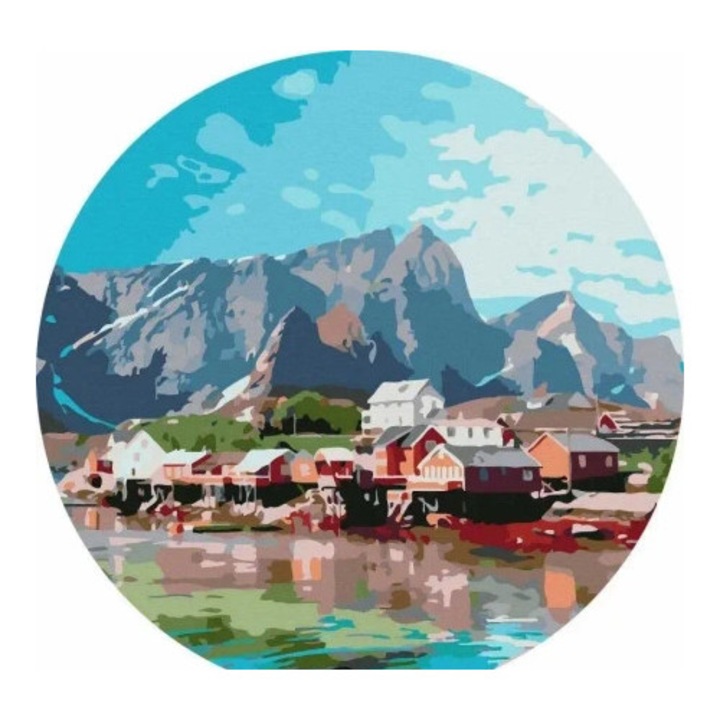 Set pictura dupa numere, Twoje Hobby, Oras..., 40cm, dificultate 3