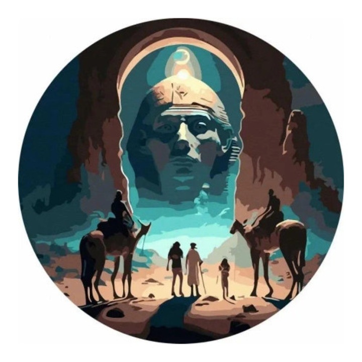 Set de pictura pe numere - Sfinks Egiptu, 40cm, Twoje Hobby, dificultate 3