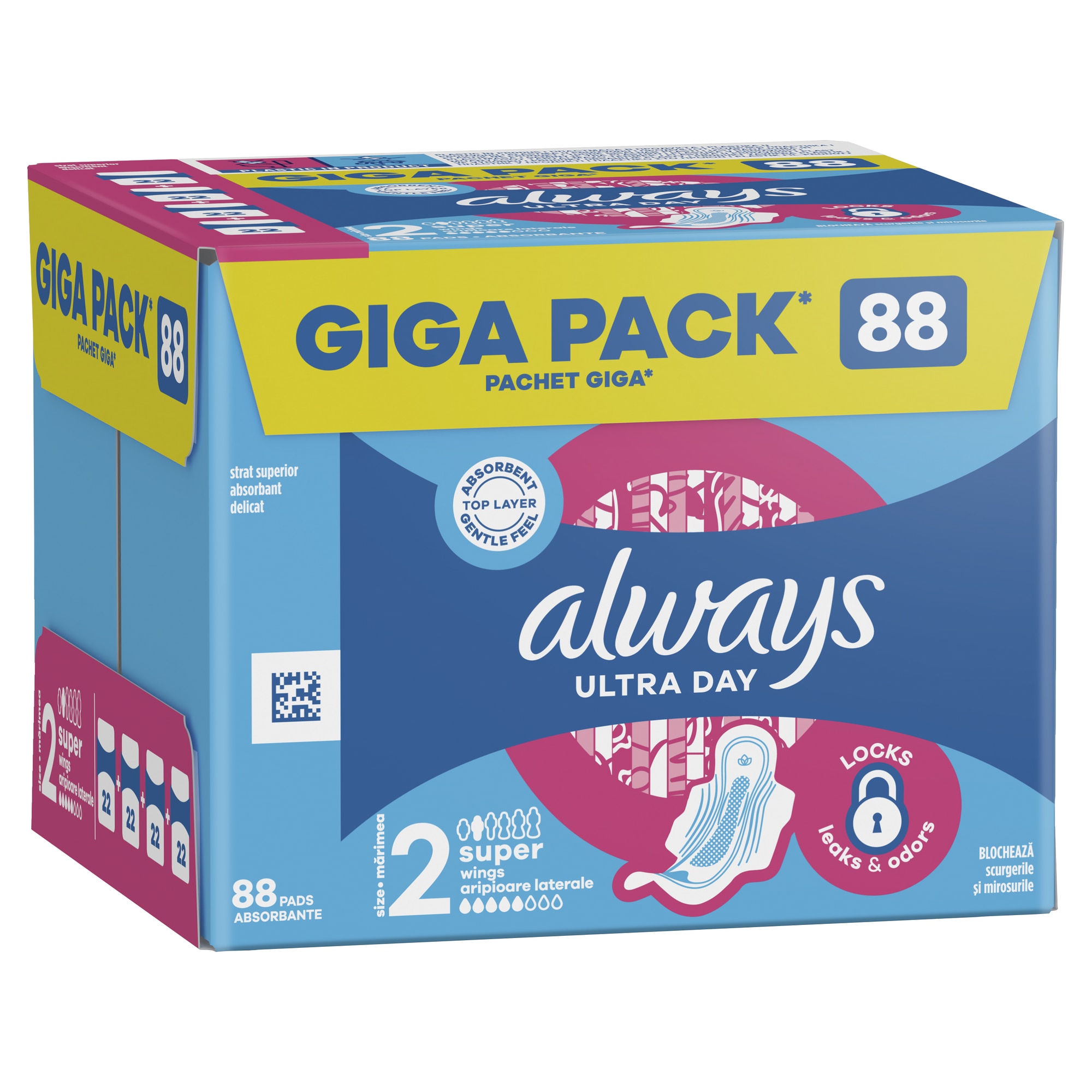 Absorbante Always Ultra Day Giga Pack, 88 buc - eMAG.ro