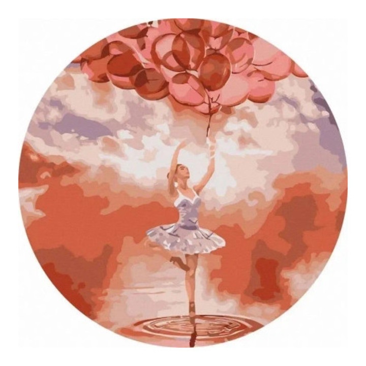 Set de pictura dupa numere, Twoje Hobby, Balerina, 40cm, dificultate 3